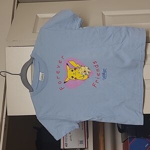Kids Medium Light Blue T-shirts Pokemon "Forever Friends" f. Pikachu & Togepi